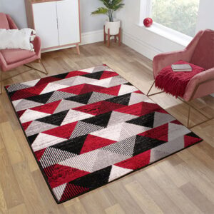 Spirit 60x110cm Triangle Design Rug In Red